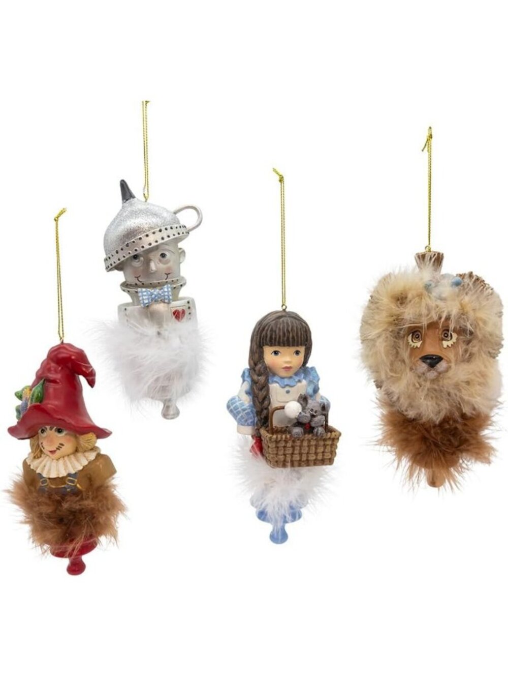 6-Inch Wizard of Oz Ornaments Set - Holly Hats Holiday Decor, Gift-Ready!